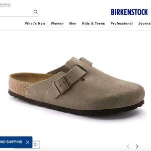 Birkenstock Boston Clog Taupe, 38 Narrow (7.5 womens)